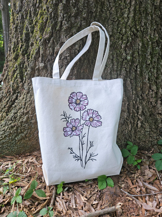 Handpainted Floral Canvas Bags