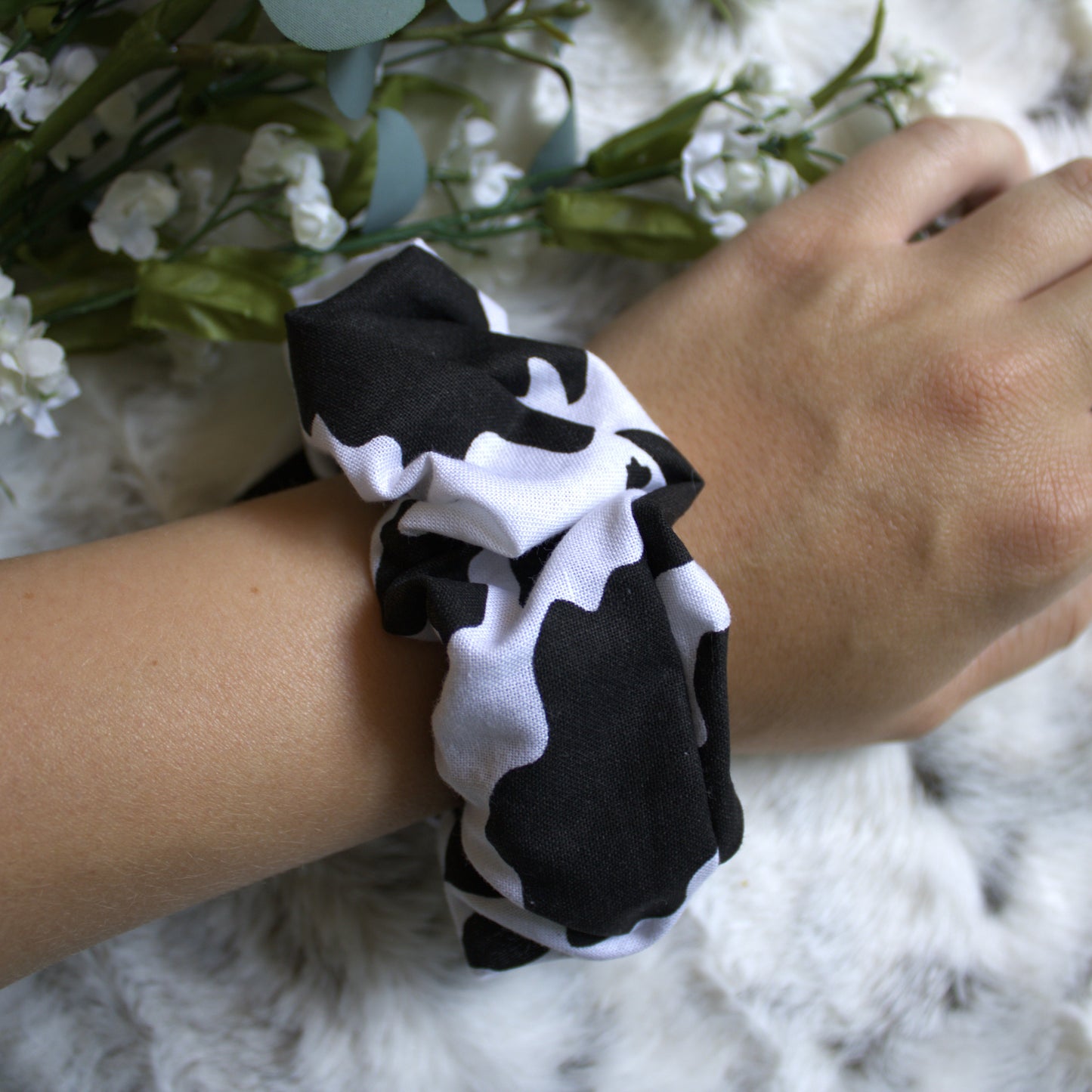 Cow Print Scrunchie