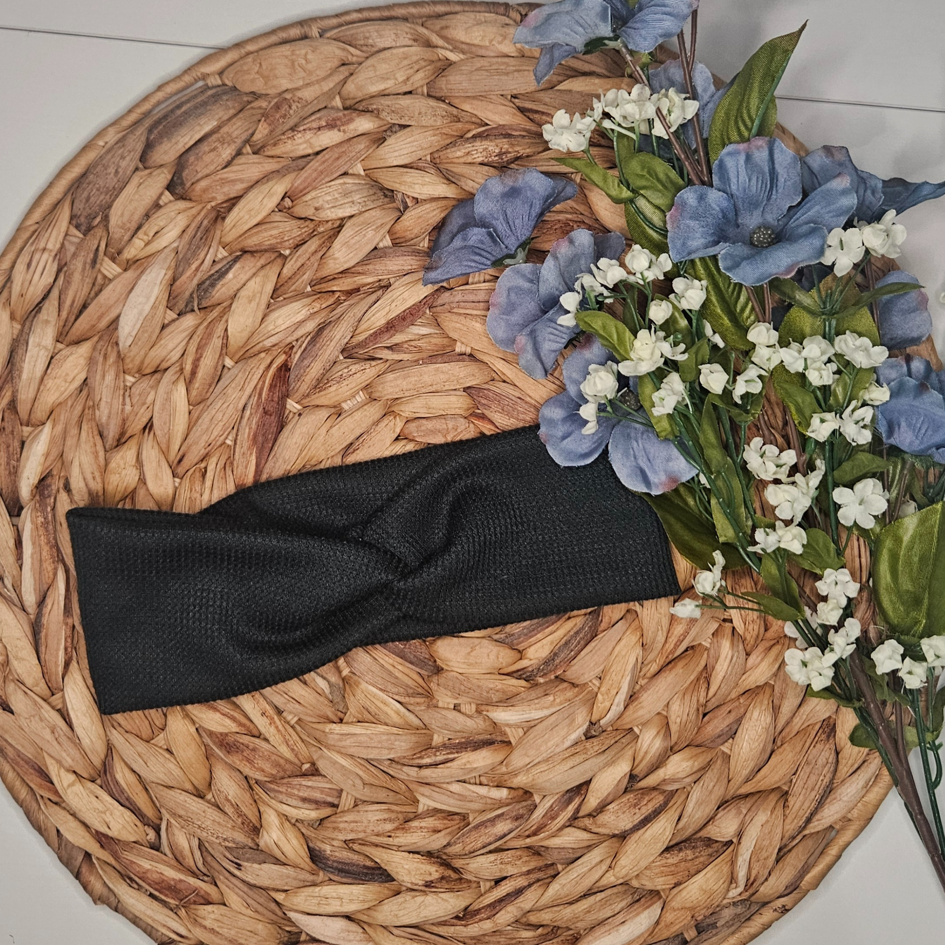 adult jade green headband handmade