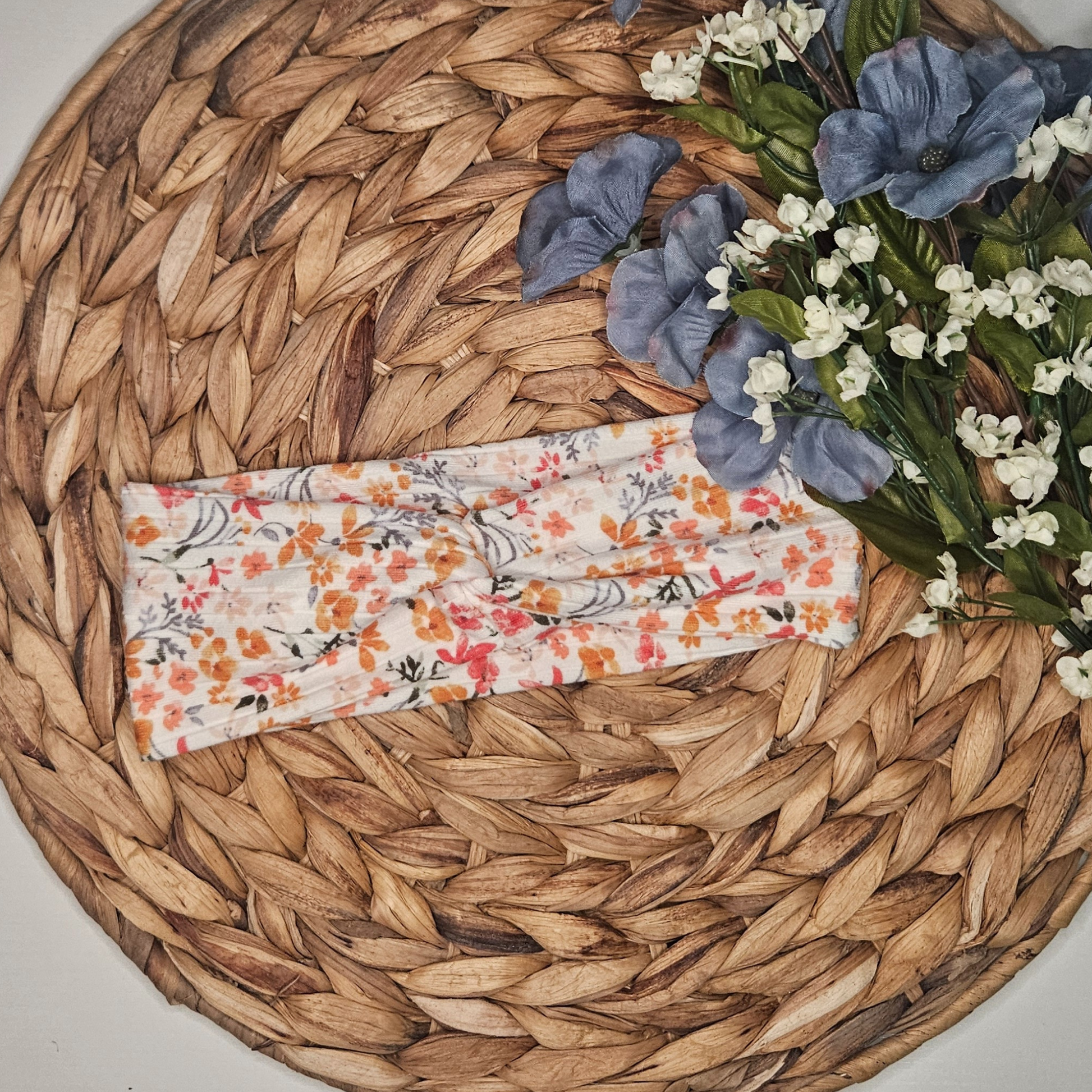 adult floral headband handmade