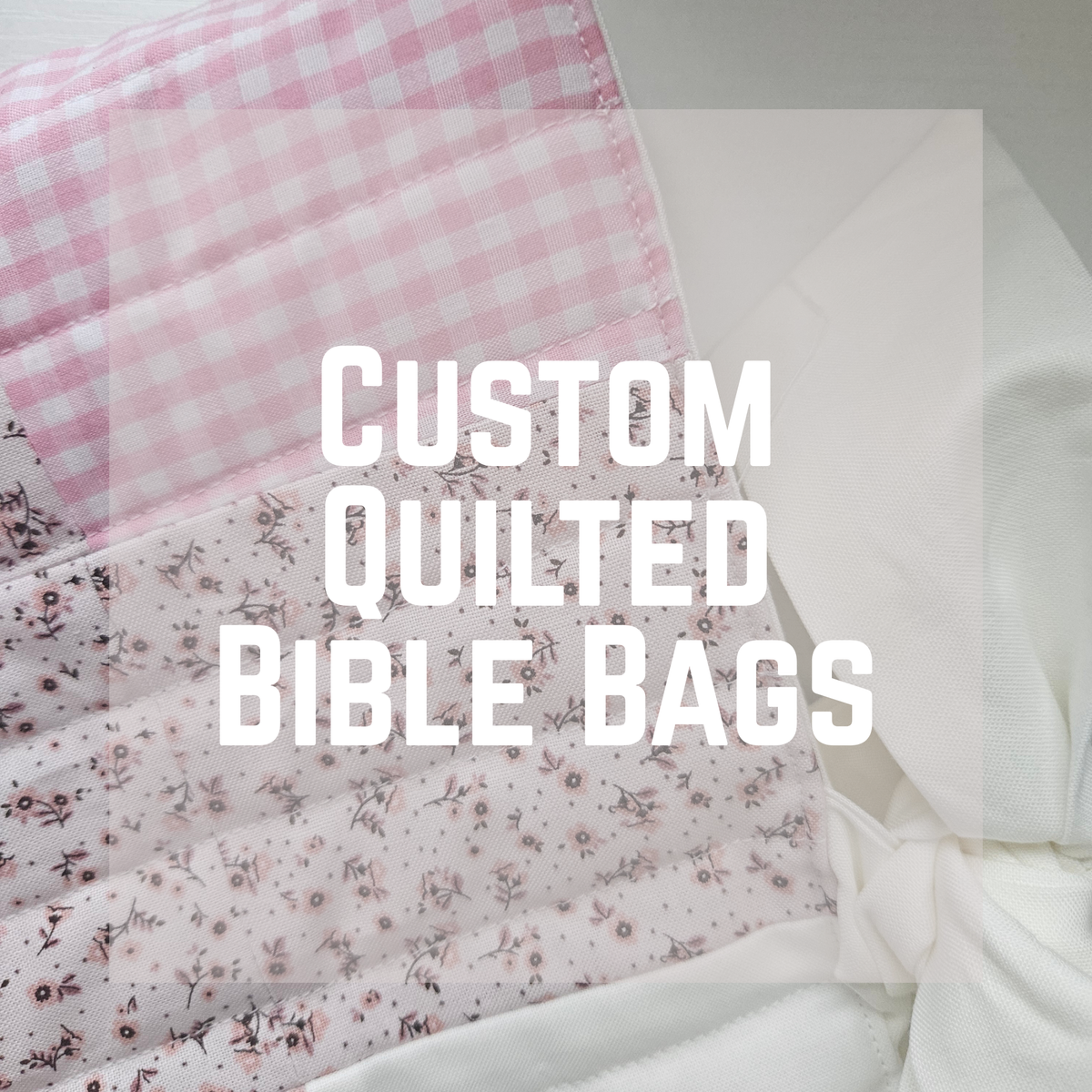 Custom Quilted Ribbon Tie Bible Bag