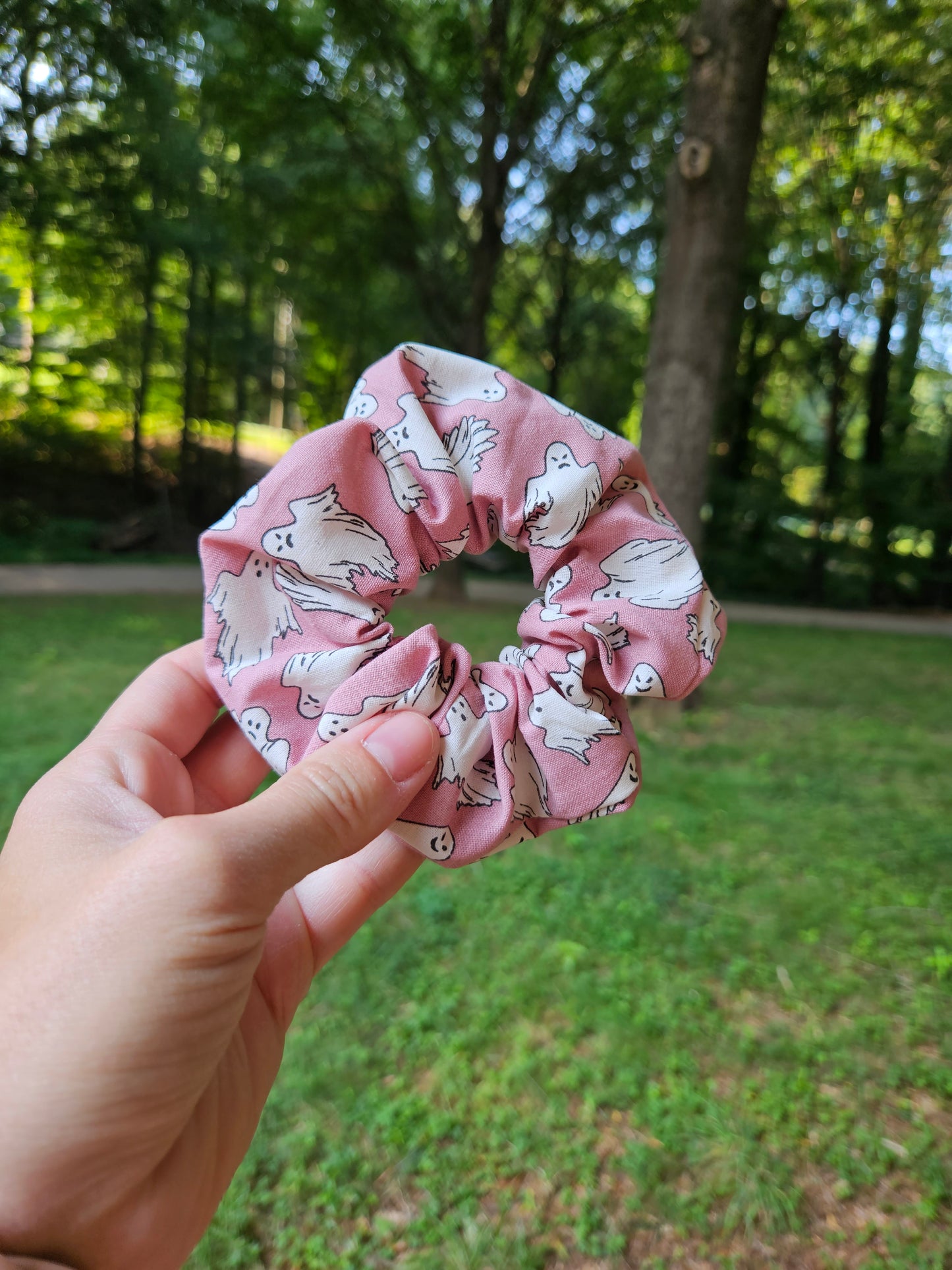 Pink Ghostie Scrunchie