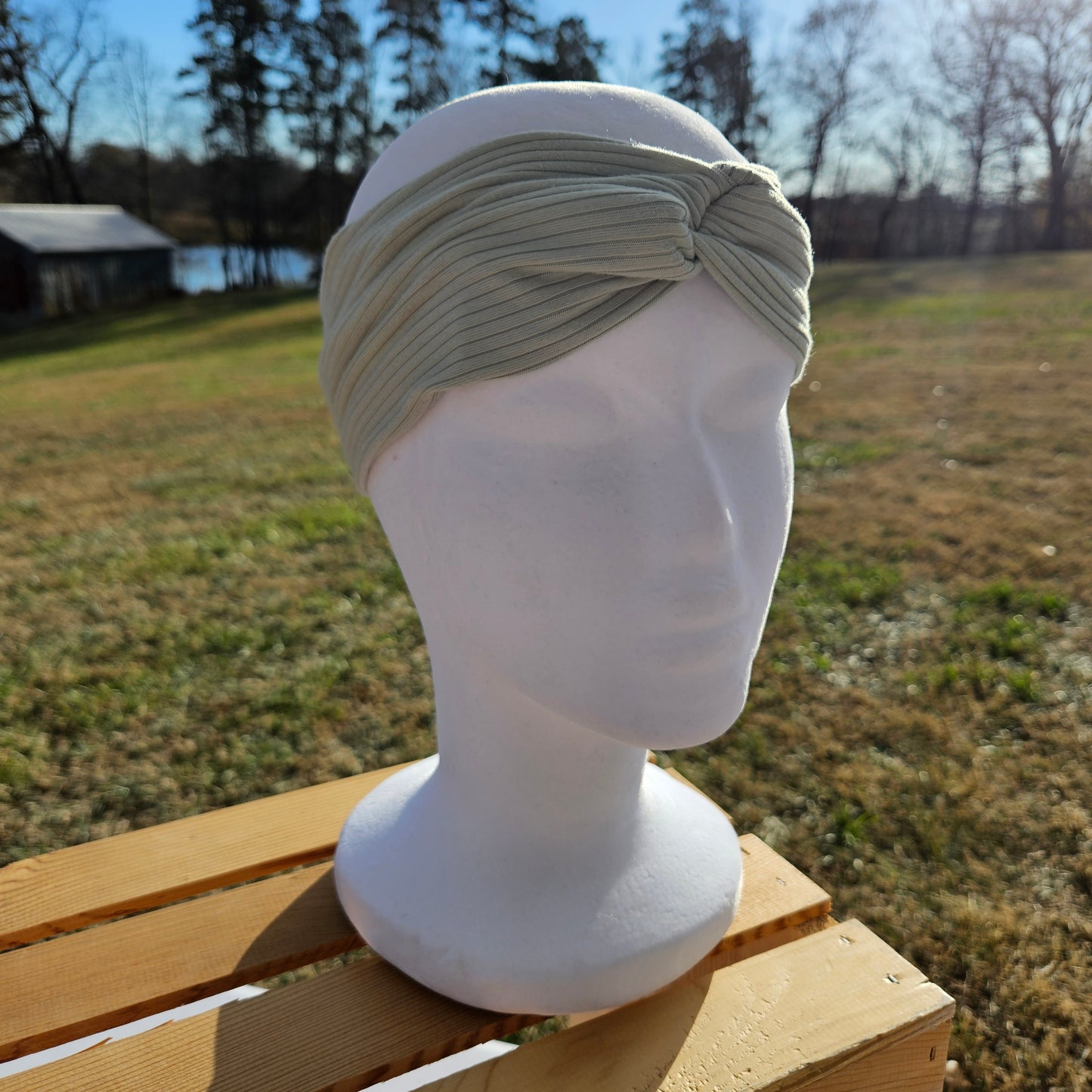 Soft Knit Pastel Green Headband