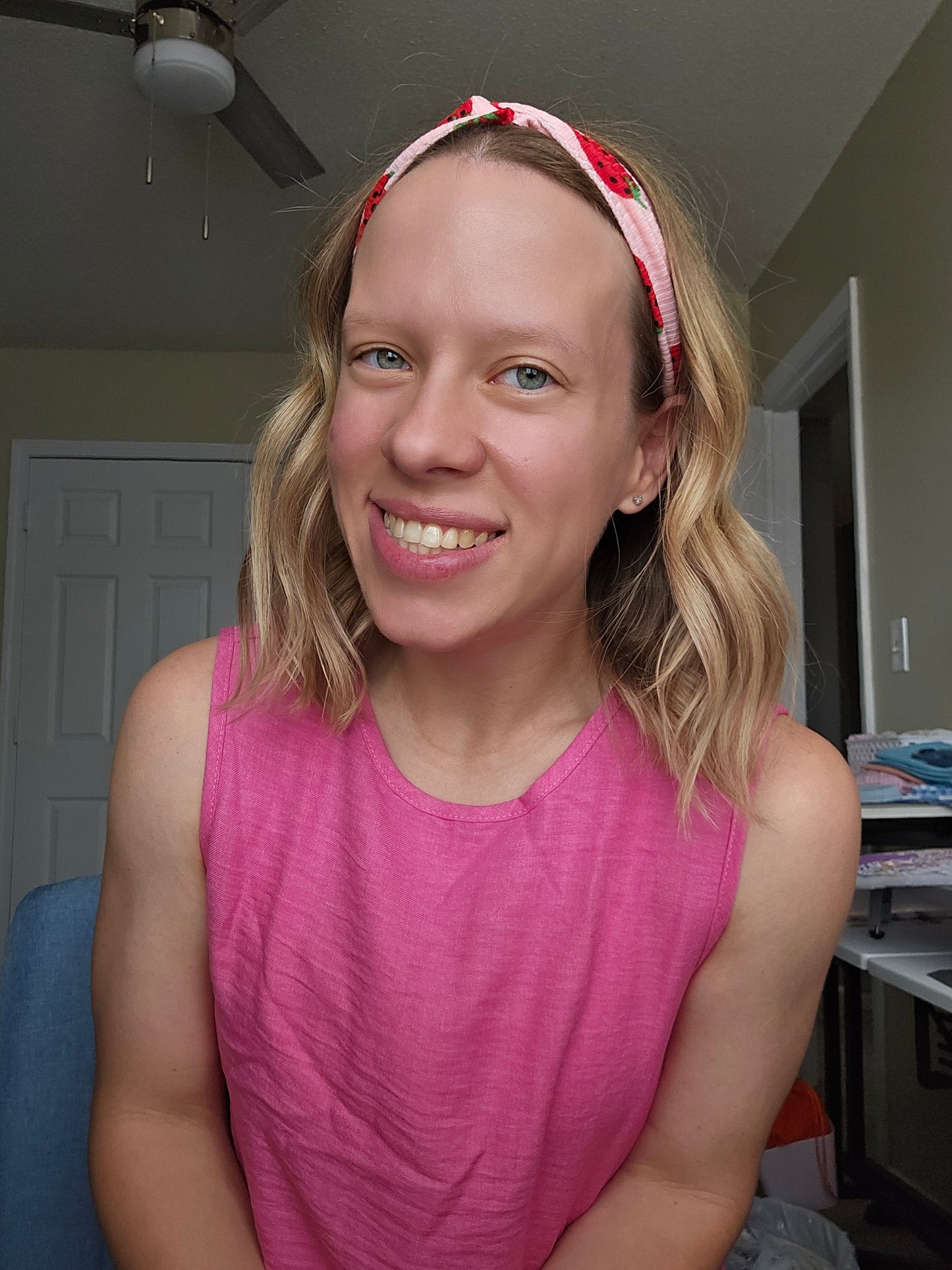 Strawberry Print Headband