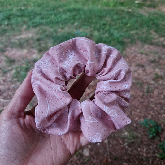 Dark Pink Rose Scrunchie