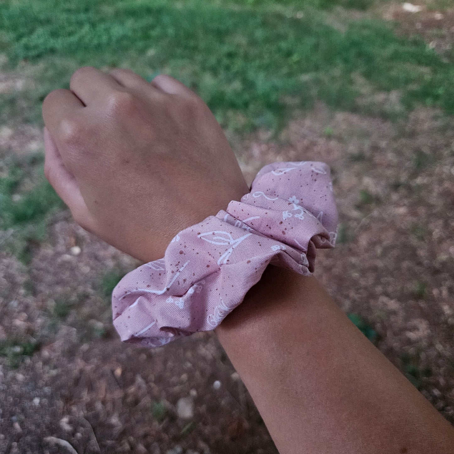 Dark Pink Rose Scrunchie