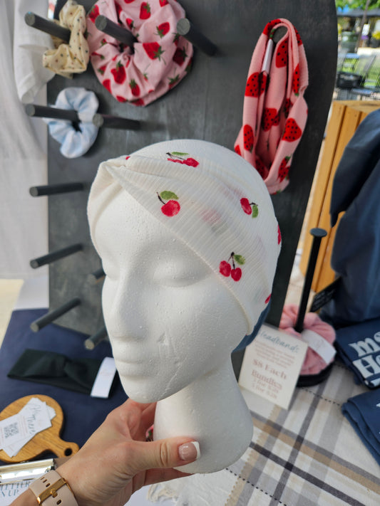 Cherry Print Headband